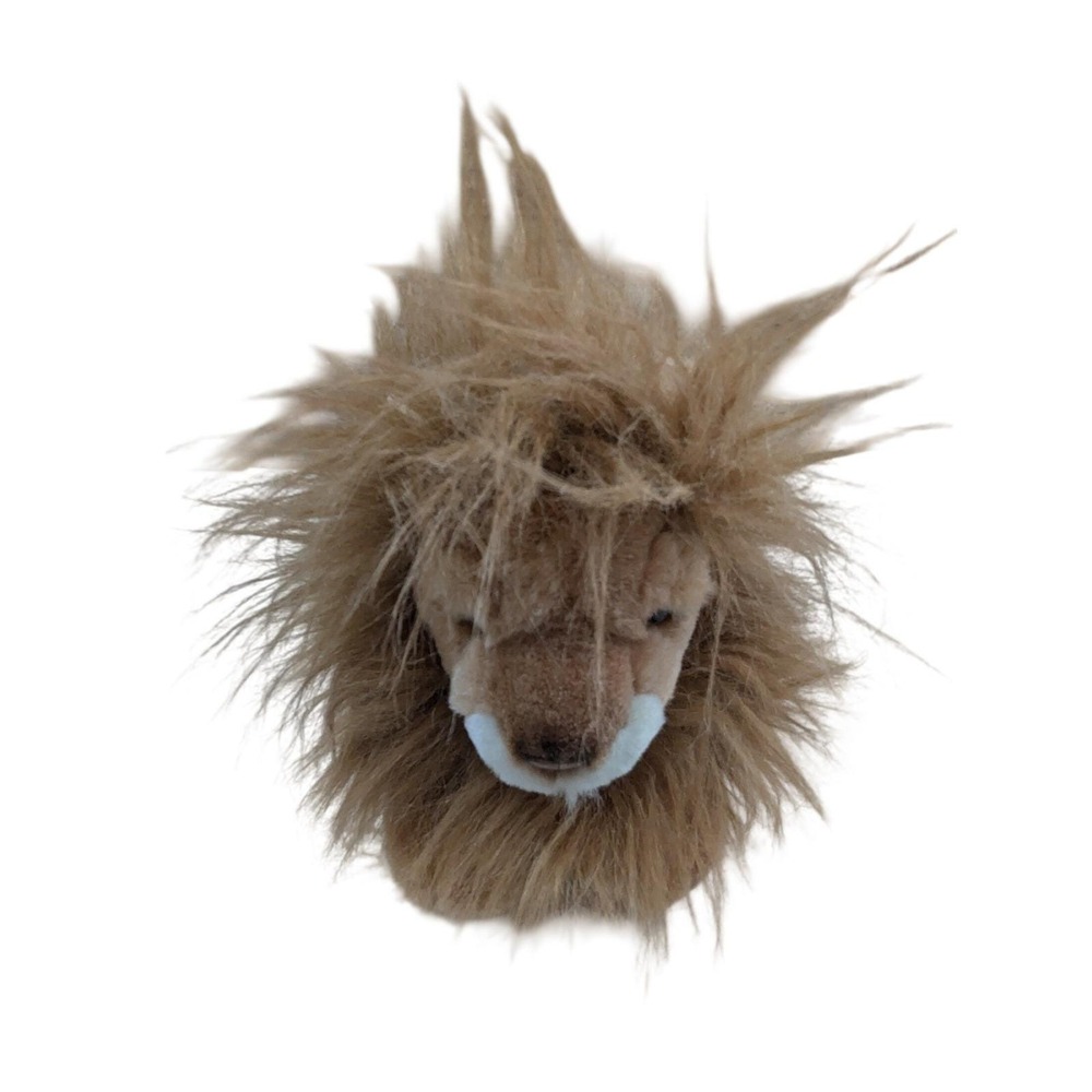 Russ Berrie Leopold Lion Plush Stuffed Animal Tan Brown Shaggy Mane 14 Inch 9405